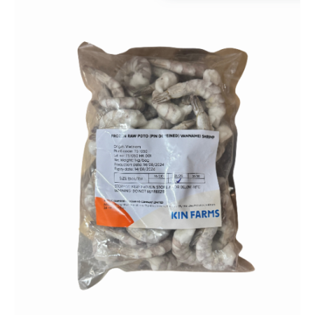 Frozen Superior Vannamei Shrimp - PDTO 21/25 急凍生南美白蝦仁帶尾21-25隻 KIN FARMS
