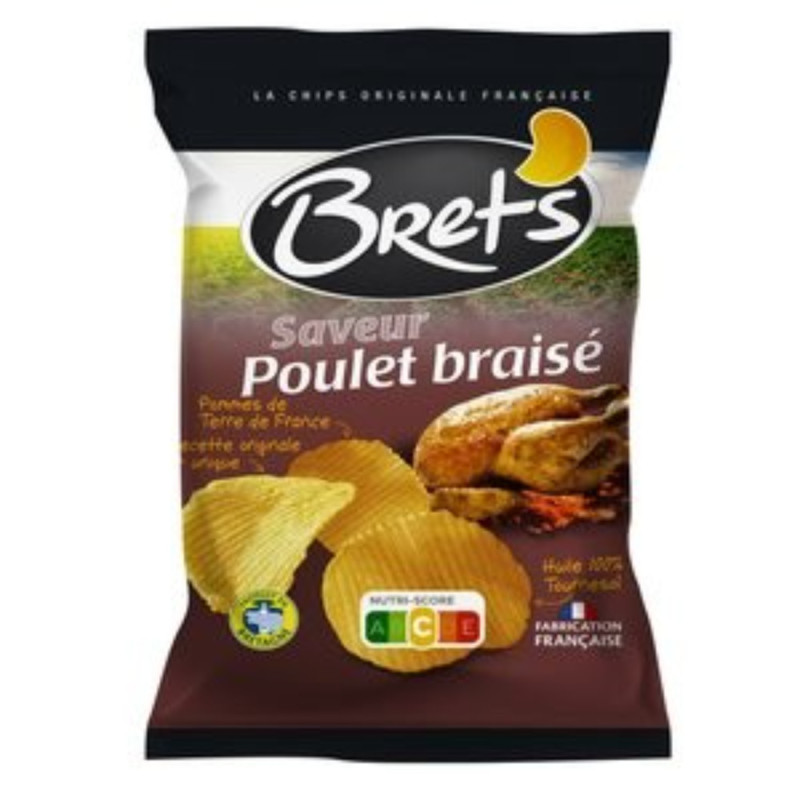 Bret'S French No Msg Roasted Chicken Flavour Chips 百薯無味精烤雞味薯片