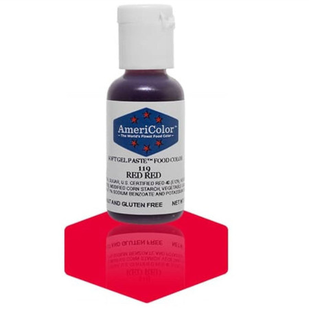 Americolor  Soft Gel Paste  Red Red  4.5 Oz/Ea  Americolor 食用色素 紅色  4.5 Oz  Dekor Haus