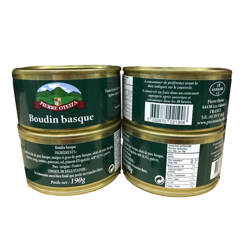 Basque Black Pudding   法國罐裝巴斯克豬血腸  Pierre Oteiza