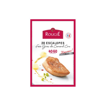 Frozen Duck Foie Gras Slices 法國急凍生鴨肝片(一包二十片,每片約4060克) Rougie