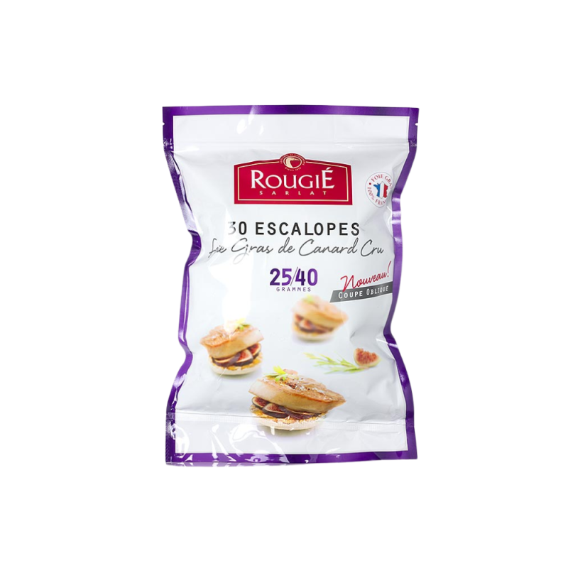 Frozen Duck Foie Gras Slices   法國急凍生鴨肝片(一包三十片,每片約25  40克)  Rougie