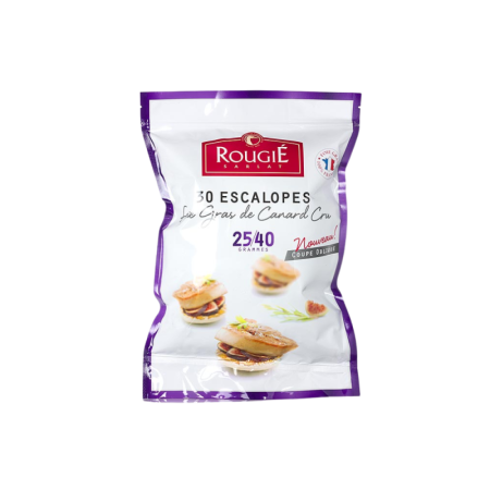 Frozen Duck Foie Gras Slices   法國急凍生鴨肝片(一包三十片,每片約25  40克)  Rougie