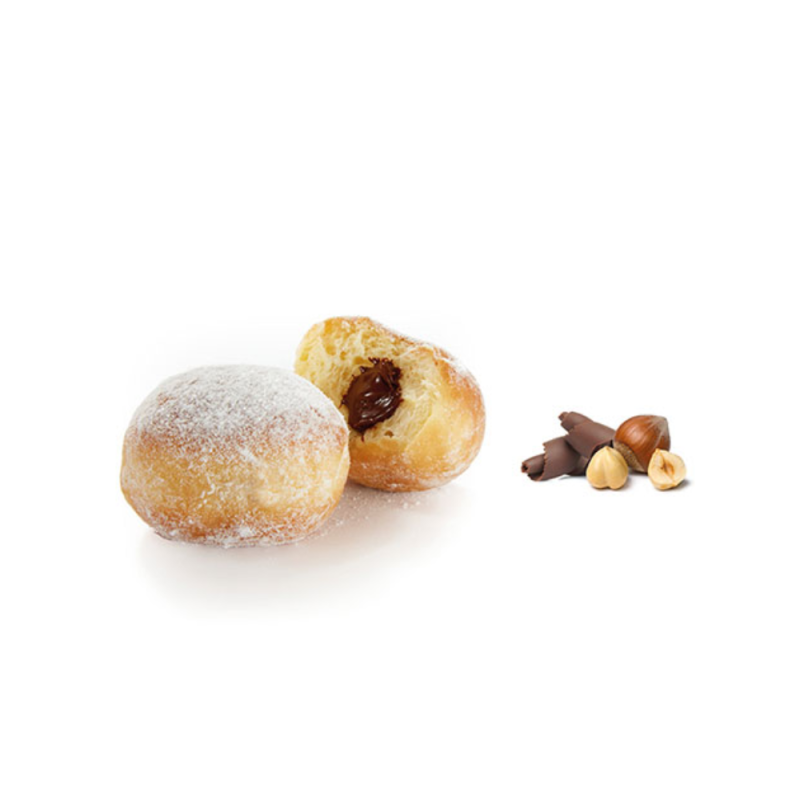 Frozen Mini Chocolate Hazelnut Donuts (Icing Sugar) 迷你冬甩  朱古力榛子醬(糖霜)  Mademoiselle Desserts