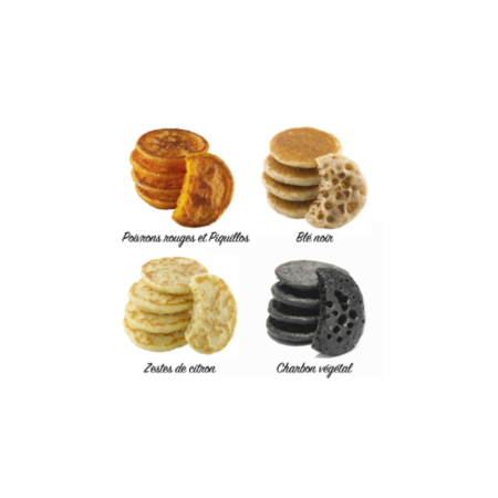 Frozen Mini Blinis Assortment 4 Flavors  四式迷你鬆餅 (蕎麥/檸檬/竹炭/辣味)  Le Monde Des Crêpes