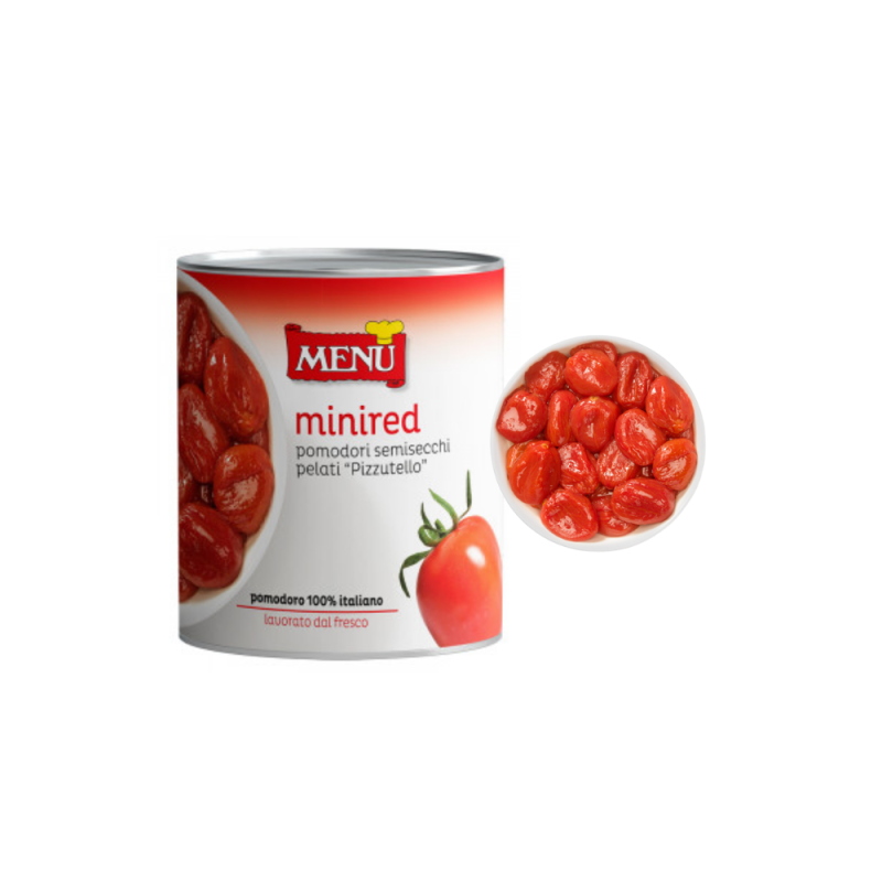 Mini Red  Peeled "Pizzutello" Tomatoes   意大利去皮 Pizzutello 紅色蕃茄仔  Menu