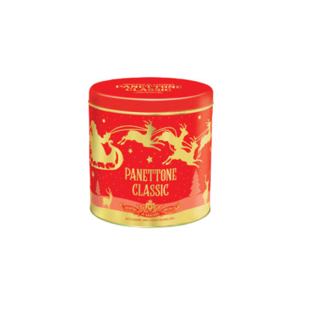 Panettone Classico Metal Tin Golden Reindeer 經典聖誕麵包(金色馴鹿鐵盒裝) Chiostro Dissarono