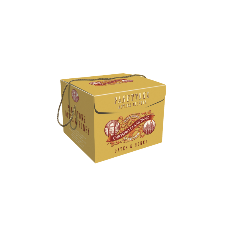 Panettone Dates, Honey, Almonds Gift Box Elegance Chiostro Dissarono